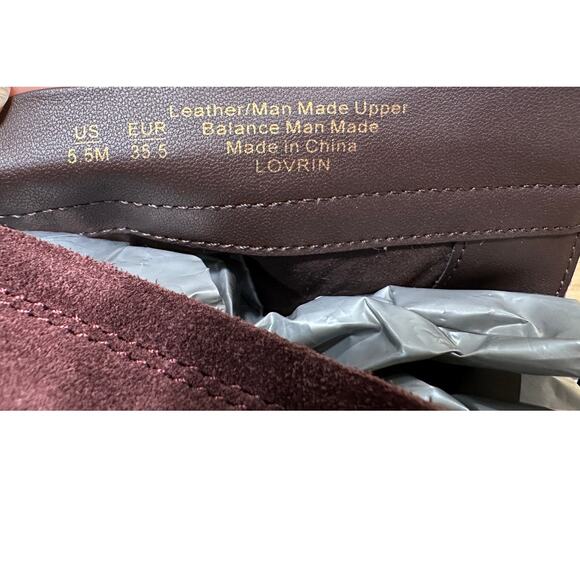 Sam Edelman Lovrin Bootie Spiced Pecan Size 5.5 NWOT Gold Details Dark Burgundy - Picture 12 of 13